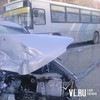 В лобовом столкновении автобуса с автомобилем под Фокино погибли два человека (ФОТО)