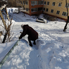 Кучи снега на обочинах, нечищеные тротуары и горки вместо лестниц мешают пешеходам спустя сутки после снегопада во Владивостоке (ФОТО)