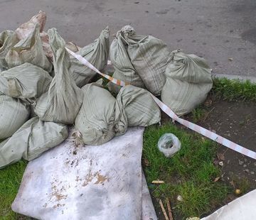 Что нашли в мешок. Сбрасывали мешки с клещами. Станция корешки сбрасываем мешки.