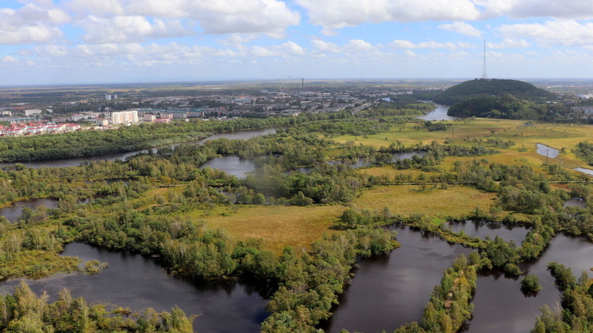 На реке Уссури в Хабаровском крае продолжается спад уровня воды