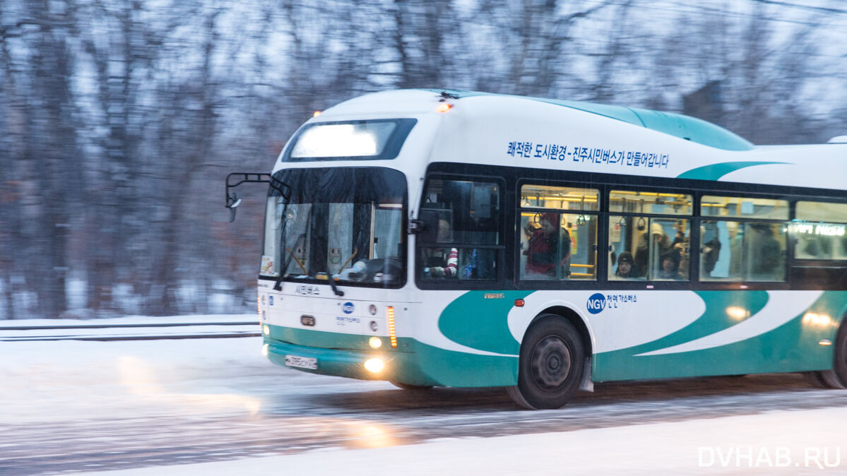 Движение автобусов между Хабаровском и Комсомольском остановлено из-за снегопада