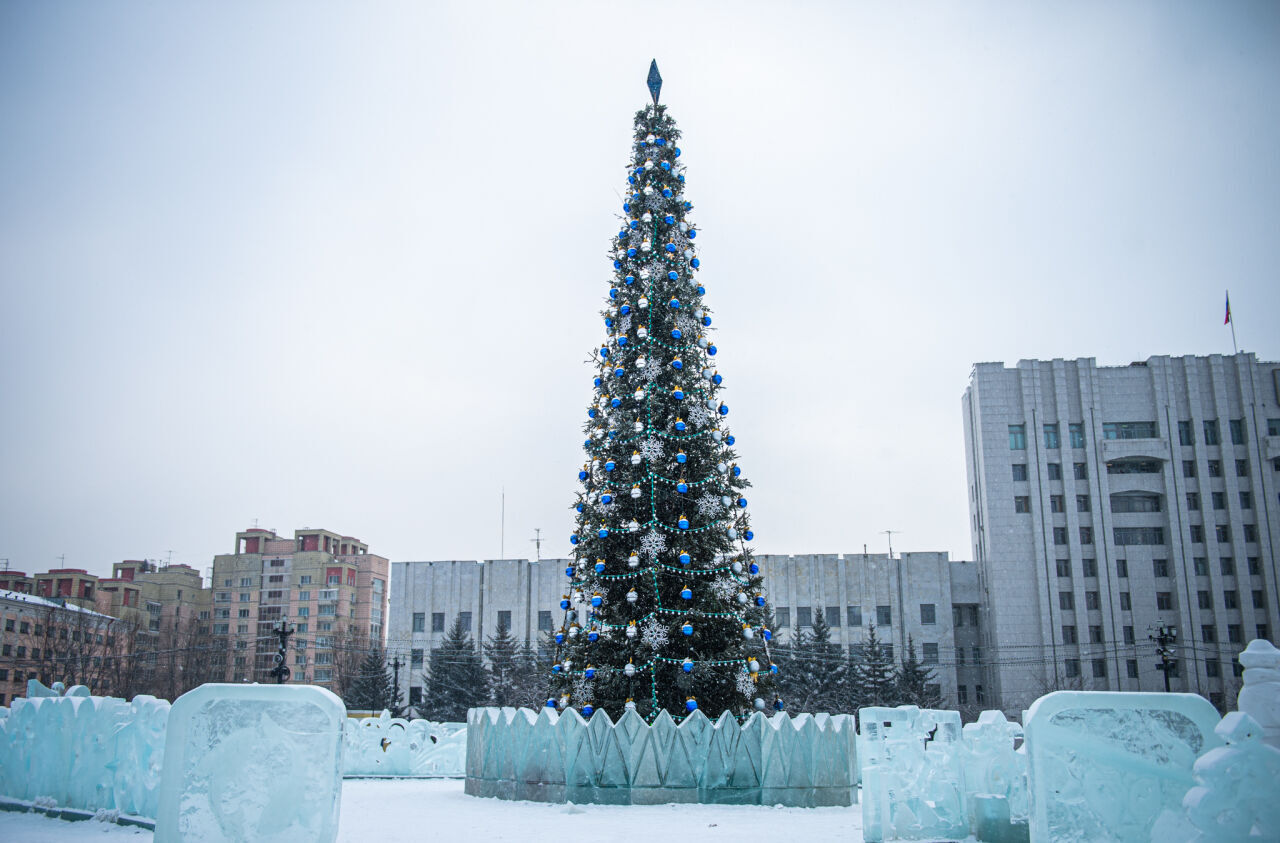 площадь ленина зимой в хабаровске