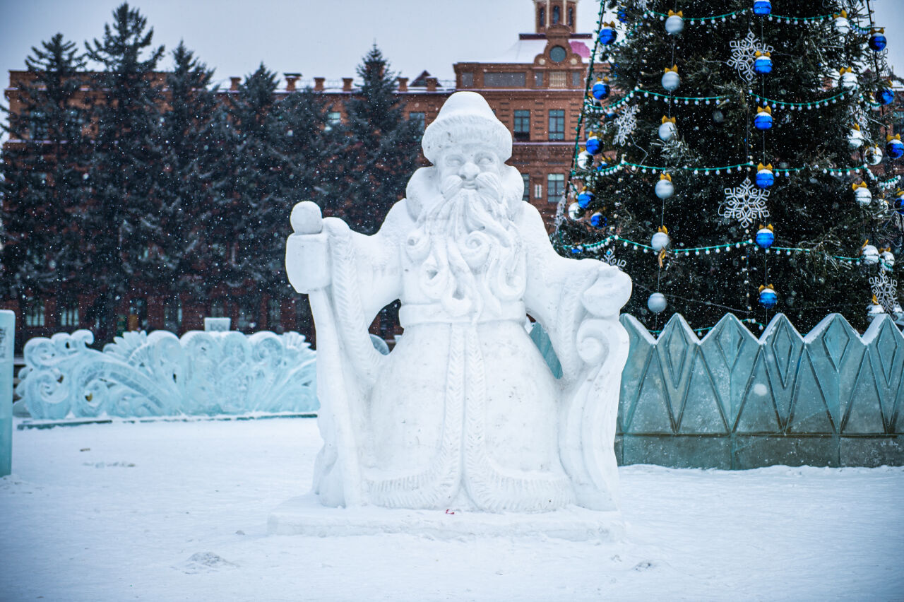 площадь ленина зимой в хабаровске