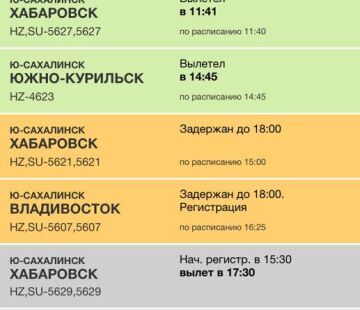 рейс южно сахалинск санкт петербург