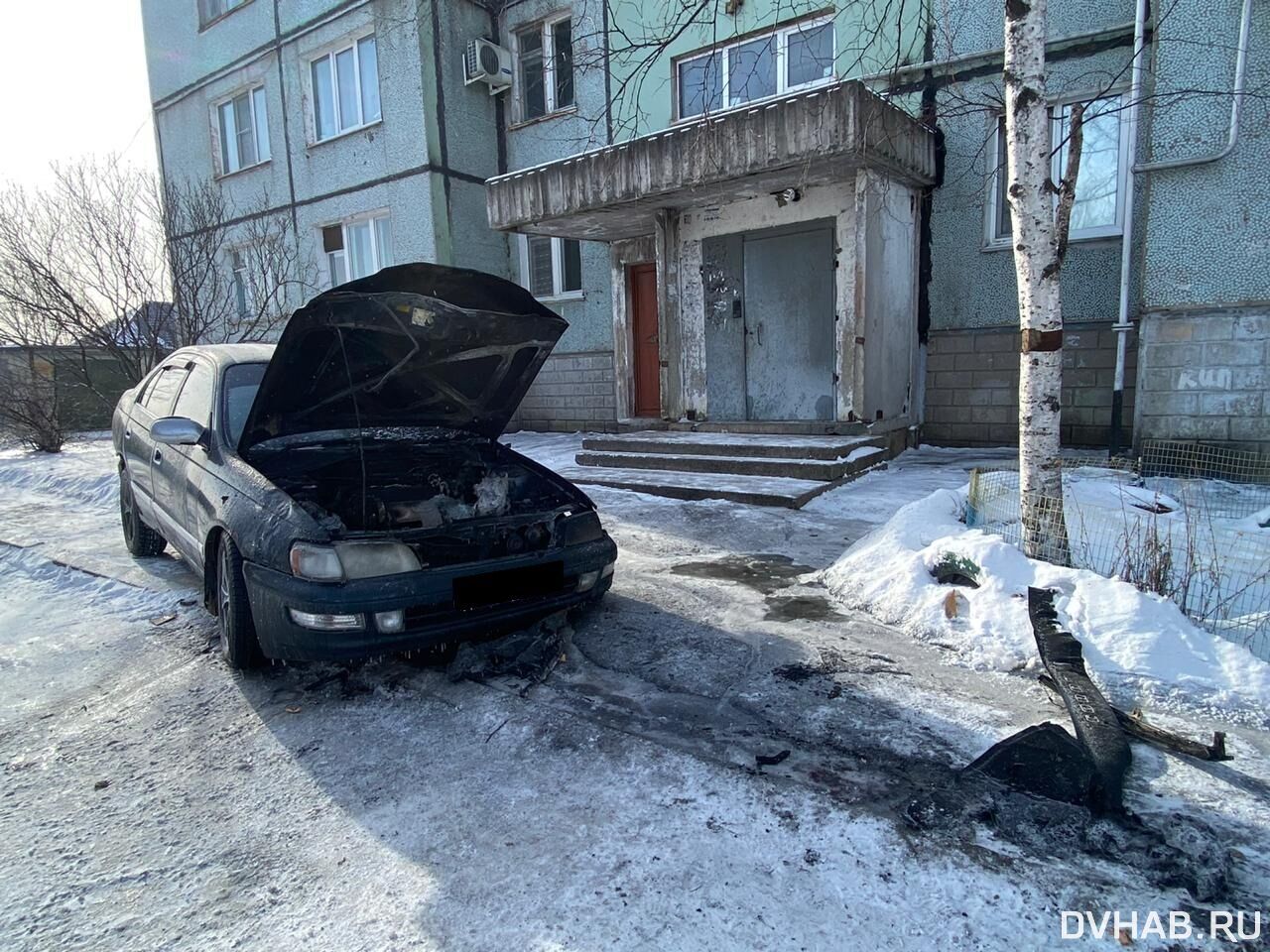 Горечь потери: привезенная из Приморья иномарка сгорела в Березовке (ФОТО)  — Новости Хабаровска