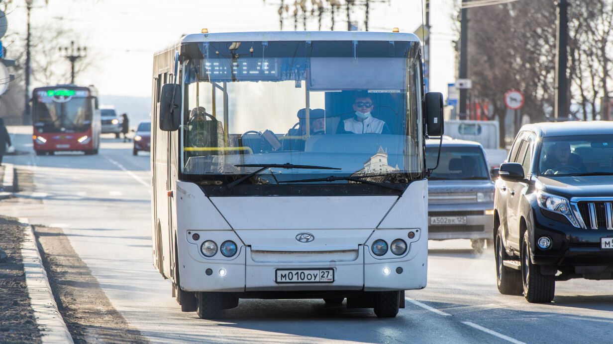 Увеличилось количество общественного транспорта на улицах Хабаровска
