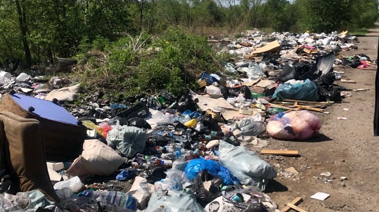 Мини-полигон отходов самообразовался в пригороде Хабаровска (ФОТО)