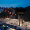 Подсвечивается водонапорная башня и лестница на сопку — newsvl.ru