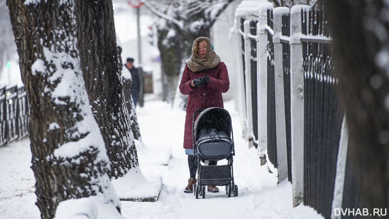 Снежный циклон задержится в Хабаровске на несколько дней