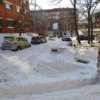 На следующий день после снегопада, 1 декабря, переулок оставался заметённым — newsvl.ru