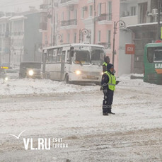 Во Владивостоке оштрафовали компанию-перевозчика, чей автобус №59 не доехал до конечной из-за кучи снега и припаркованных машин