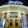 SkyCity обыграл форму входного козырька гирляндами — newsvl.ru