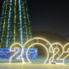 ТРК «Сити-центр» рядом со своим зданием установил высокую ёлку и светящуюся цифру «2022» — newsvl.ru