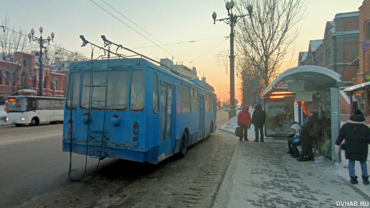 Троллейбусы парализовало в центре Хабаровска (ФОТО)