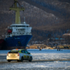 Автомобилисты сокращают путь по льду мимо острова — newsvl.ru