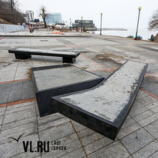 На Спортивной набережной Владивостока к марту расставят бетонные фигуры и запустят площадку для экстремалов 