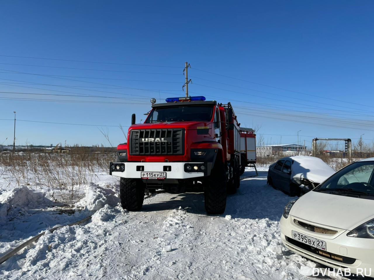 Машины дотла: под Хабаровском полностью выгорел автосервис (ФОТО) — Новости  Хабаровска