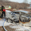 В Ливадии сгорел Toyota Prius (ВИДЕО)