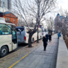 Как минимум 30 автобусов выстроились вдоль дороги — newsvl.ru