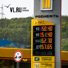 Цены на топливо во Владивостоке за месяц изменились от 20 копеек до 2,6 рубля