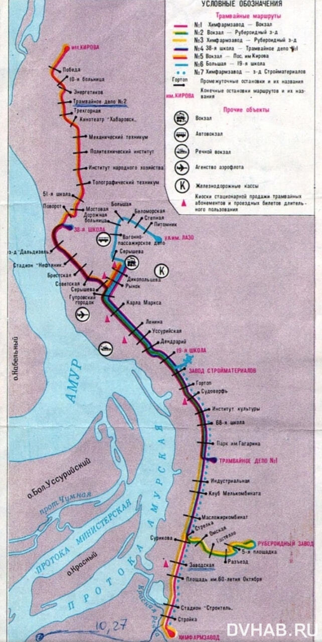 Карта хабаровска транспорт