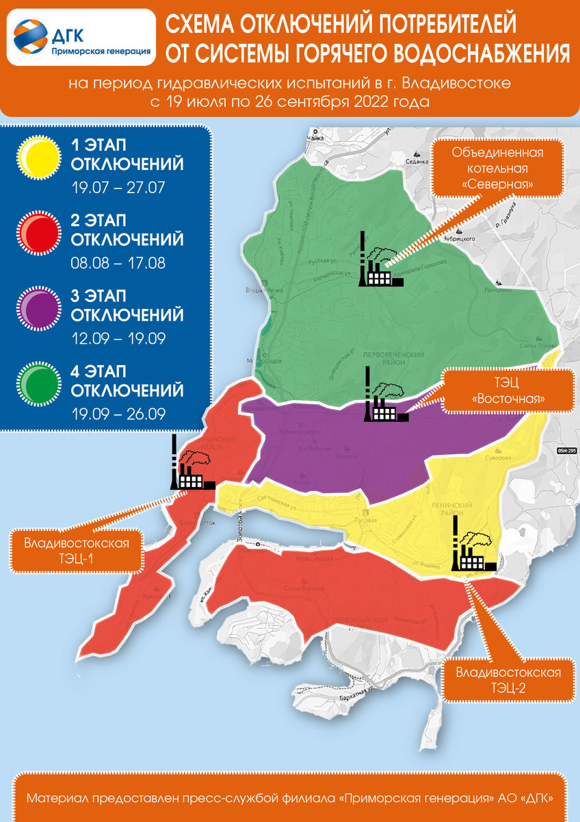 Данные по горячей воде владивосток