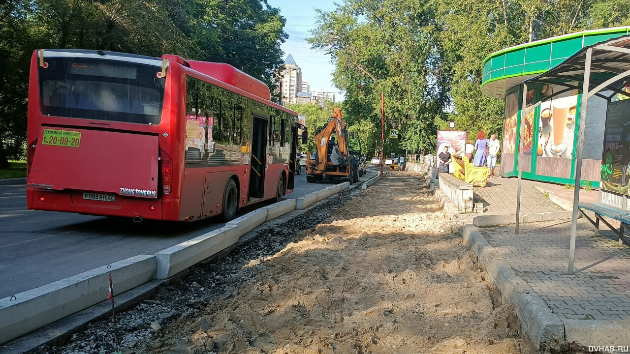 Автобусы высаживают людей на песок в центре Хабаровска (ФОТО; ВИДЕО) —  Новости Хабаровска