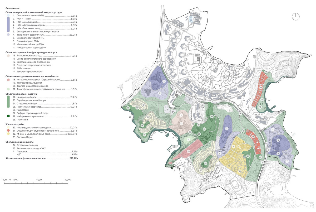 276 гектаров на Русском острове между ДВФУ и Новиком распланировали под  науку, бизнес и зоны отдыха (СХЕМА) – Новости Владивостока на VL.ru