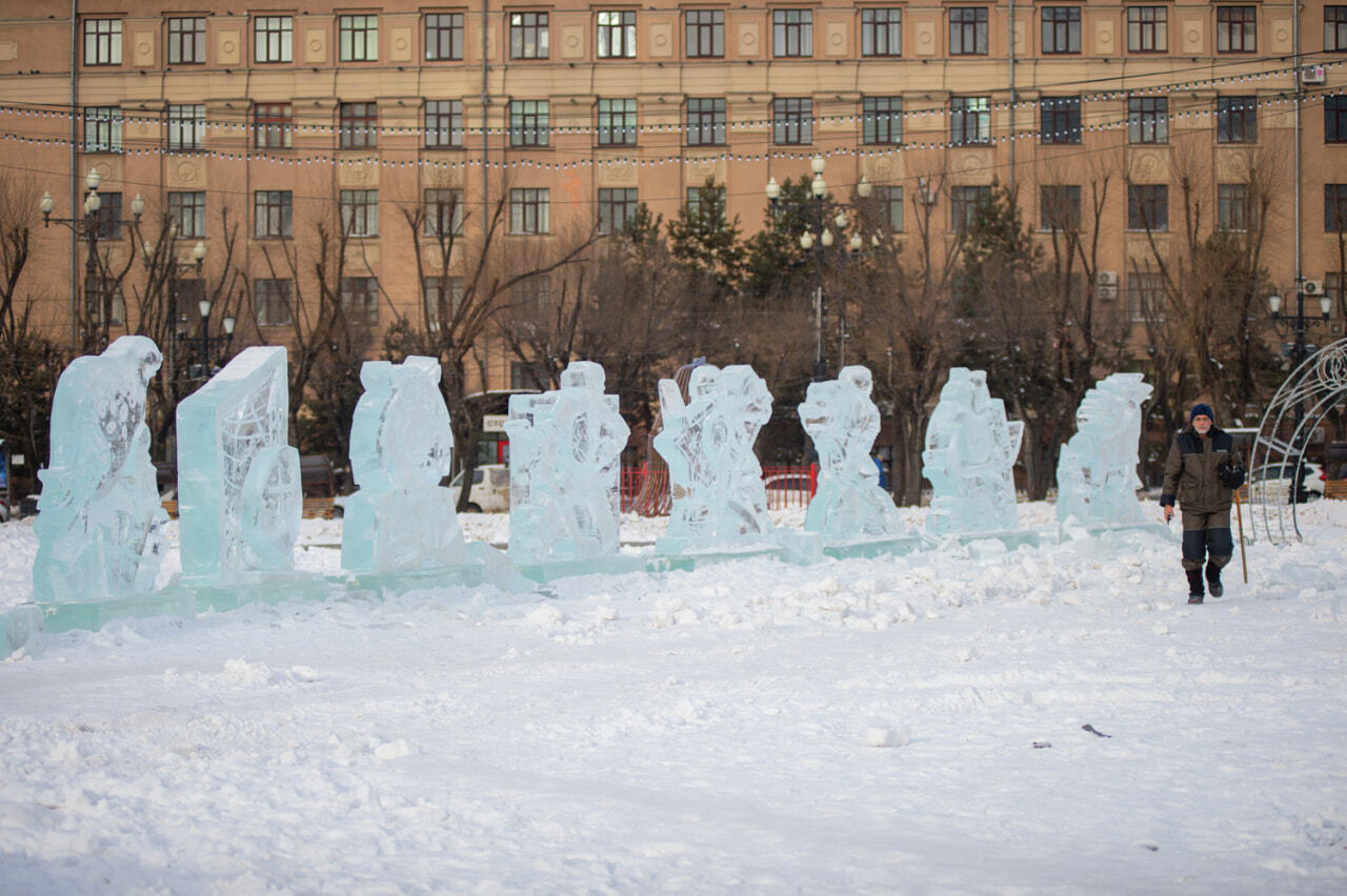 площадь ленина зимой в хабаровске