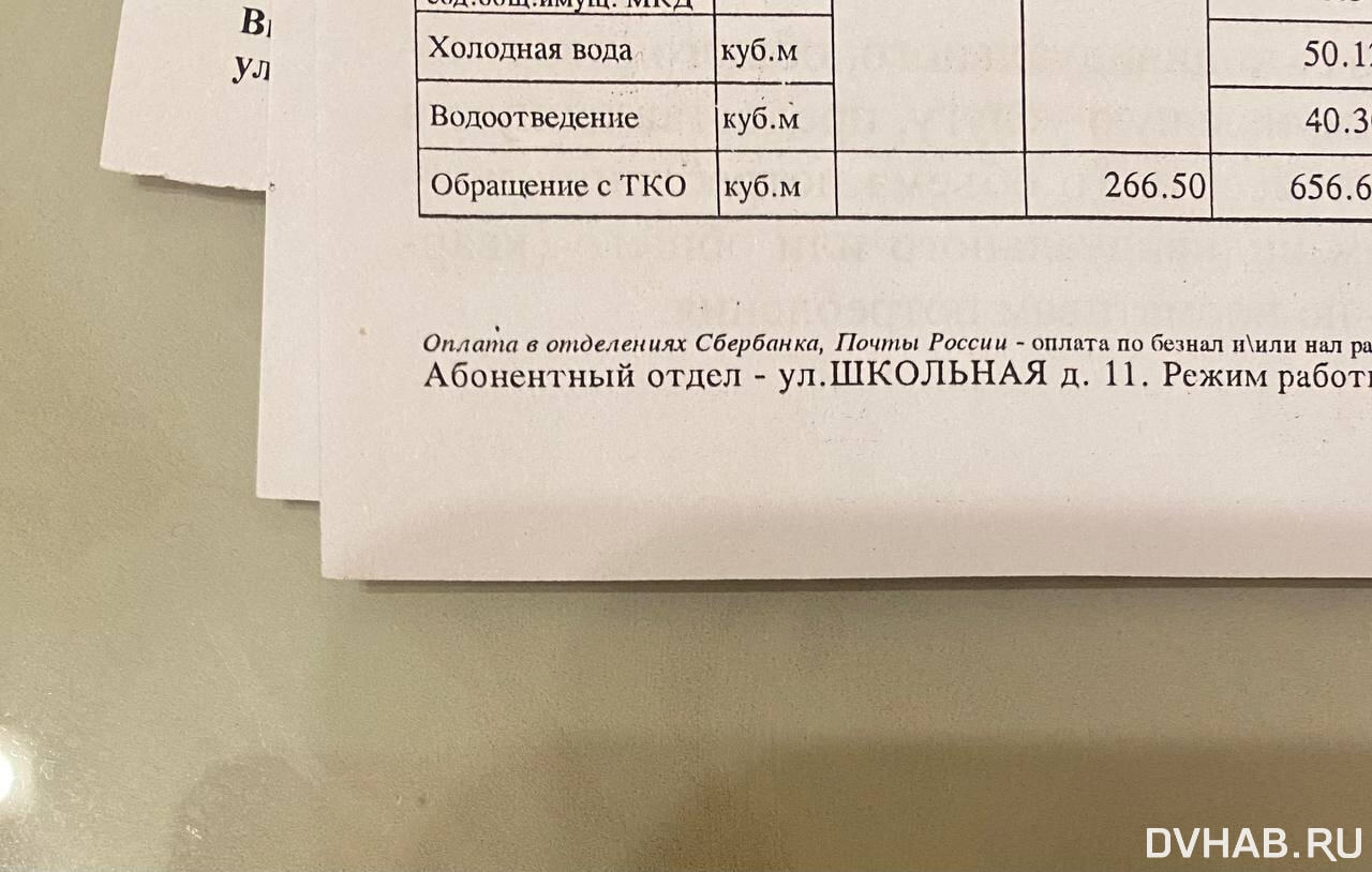 Сразу две квитанции за вывоз мусора вручили хабаровчанам (ФОТО) — Новости  Хабаровска