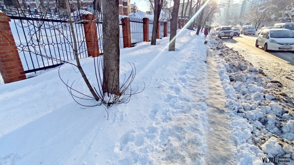 Подходы к школам, больницам и остановкам во Владивостоке на второй день  после снегопада всё ещё не успели расчистить (ПЕРЕКЛИЧКА) – Новости  Владивостока на VL.ru