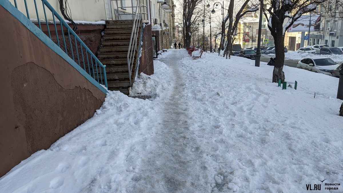 Подходы к школам, больницам и остановкам во Владивостоке на второй день  после снегопада всё ещё не успели расчистить (ПЕРЕКЛИЧКА) – Новости  Владивостока на VL.ru