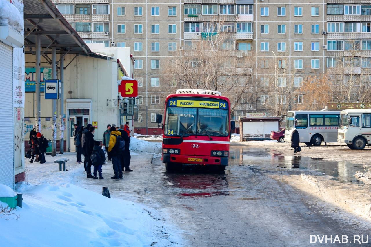 Автобус сбил пассажира на остановке (ФОТО) — Новости Хабаровска