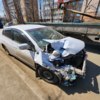 Кузов Honda Insight искорёжен, сработали подушки безопасности — newsvl.ru