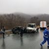 ДТП с Honda Fit и Mitsubishi Canter. Фото пресс-службы УМВД России по Приморскому краю — newsvl.ru