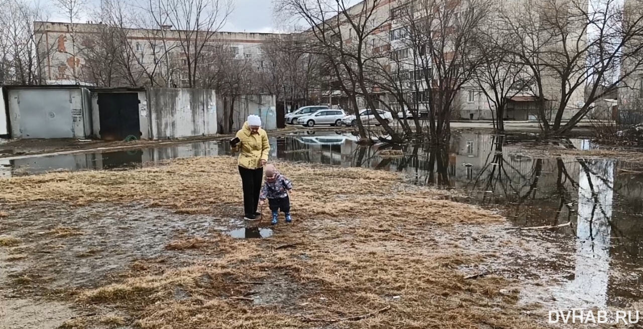 После каждого дождя на острове оказывается детская площадка в Хабаровске  (ФОТО; ВИДЕО) — Новости Хабаровска