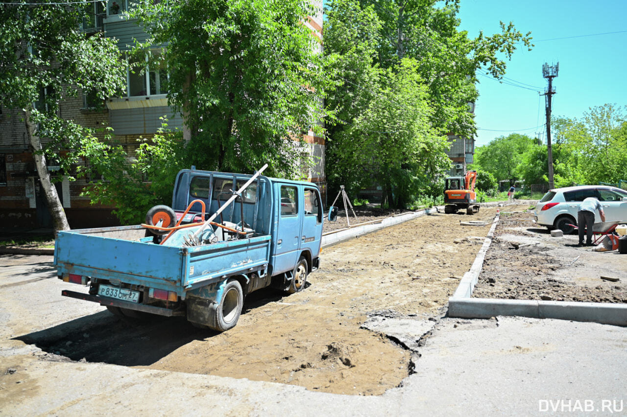 После ремонта дорога на «Топографе» стала узкой и без ливневок (ФОТО) —  Новости Хабаровска