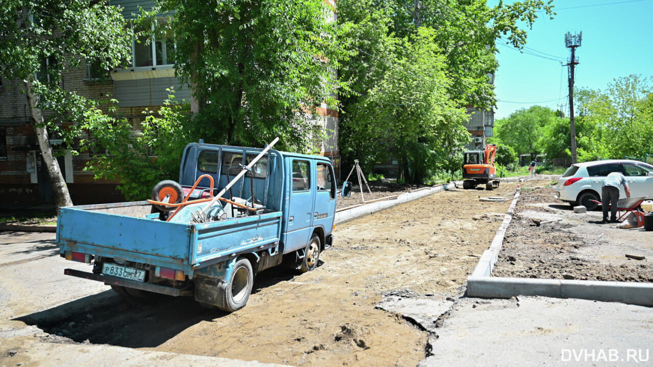 После ремонта дорога на «Топографе» стала узкой и без ливневок (ФОТО) —  Новости Хабаровска