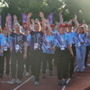 По стадиону прошли и волонтёры — newsvl.ru