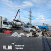 На Некрасовском путепроводе произошло массовое ДТП из-за столкновения с грузовиком ремонтников (ФОТО)