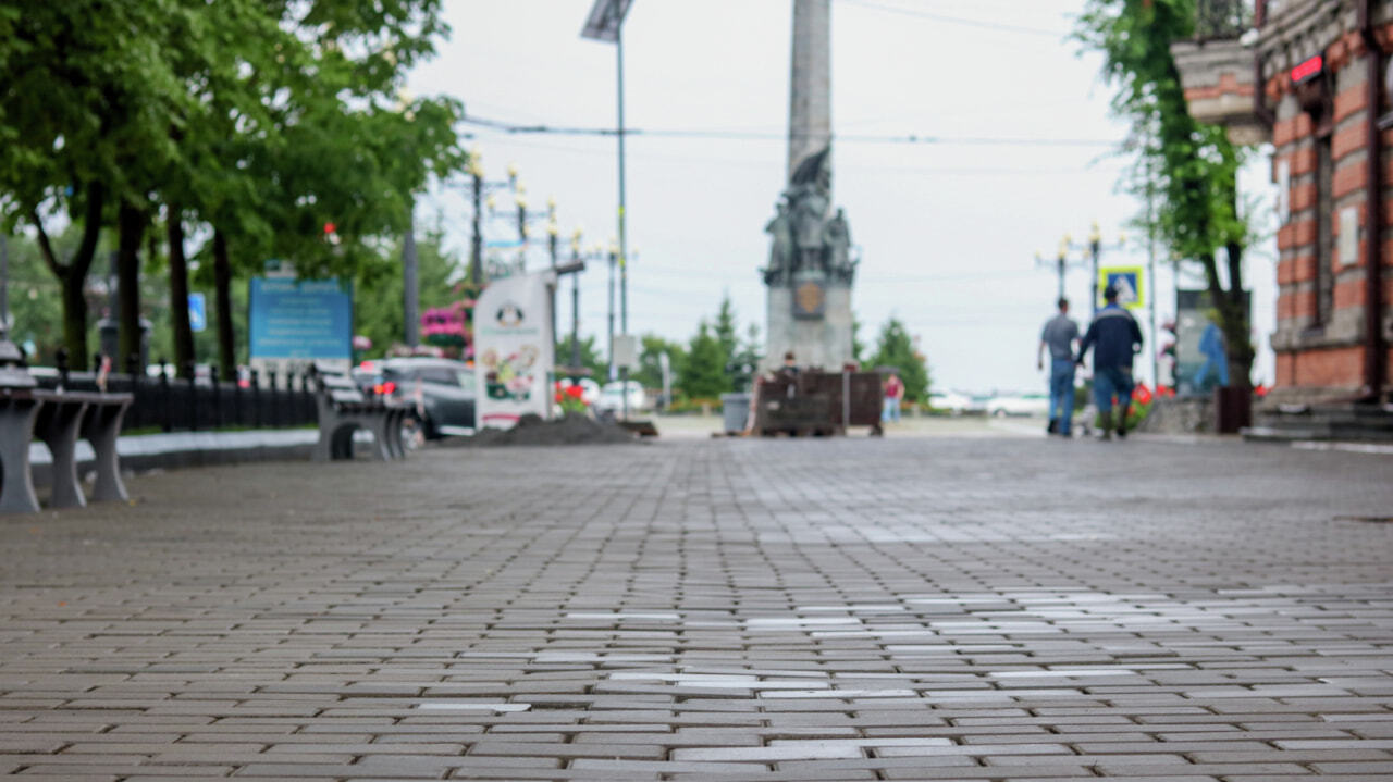 Гуляющую» косую брусчатку в центре города протестировал DVHAB.ru (ФОТО;  ВИДЕО) — Новости Хабаровска