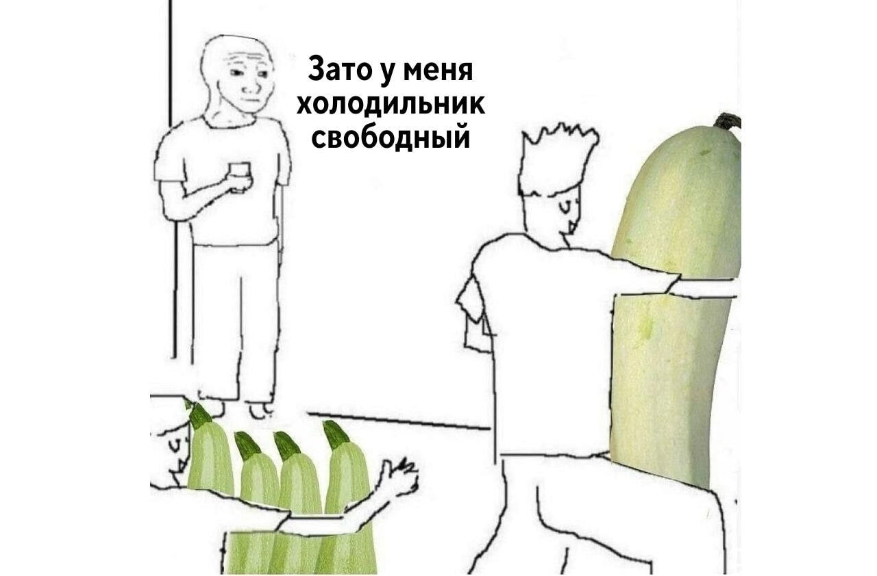 Кот с кабачком мем