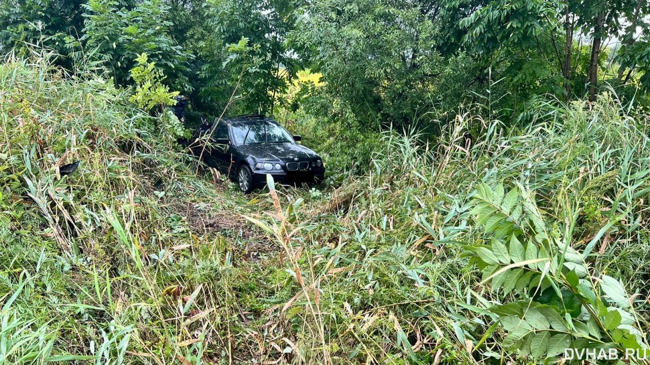 BMW в кустах бросил после ДТП водитель на Трехгорной (ФОТО) — Новости  Хабаровска