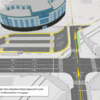 Схема реконструкции Семёновской площади. Здесь обозначен только один остановочный павильон, и он в отдалении от посадочных площадок  — newsvl.ru
