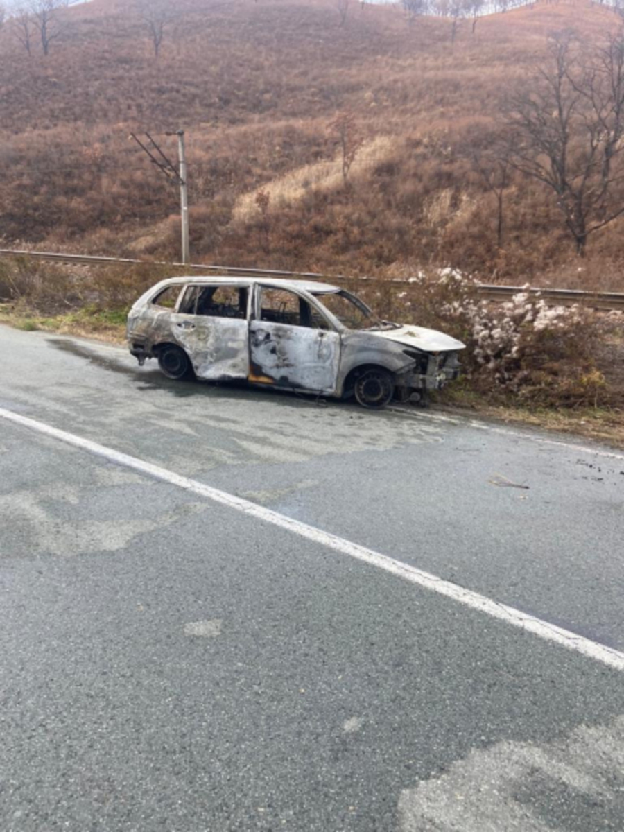 Водитель автомобиля, который сгорел на перегоне Смоляниново – Новонежино,  не имеет прав и пытался скрыться с места ДТП (ФОТО) – Новости Владивостока  на VL.ru