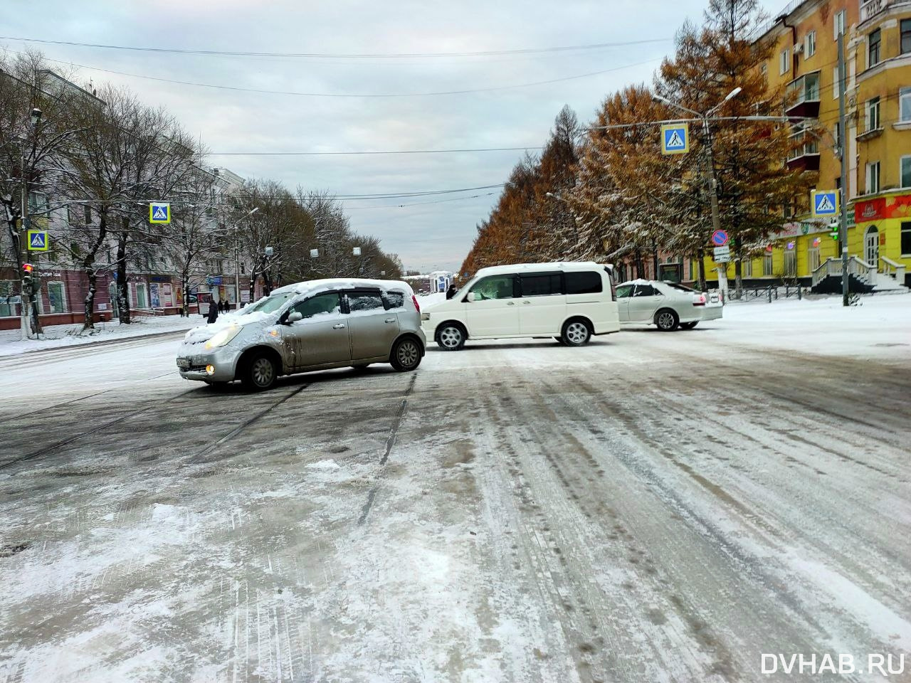 В Комсомольске с третьей попытки наступила зима (ФОТО) — Новости Хабаровска