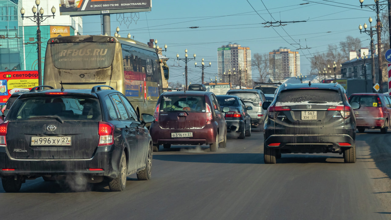 Хабаровск погружается в небольшие пробки (ФОТО) — Новости Хабаровска