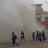«Фонтан кипятка» появился на Русской из-за повреждения теплотрассы (ВИДЕО)