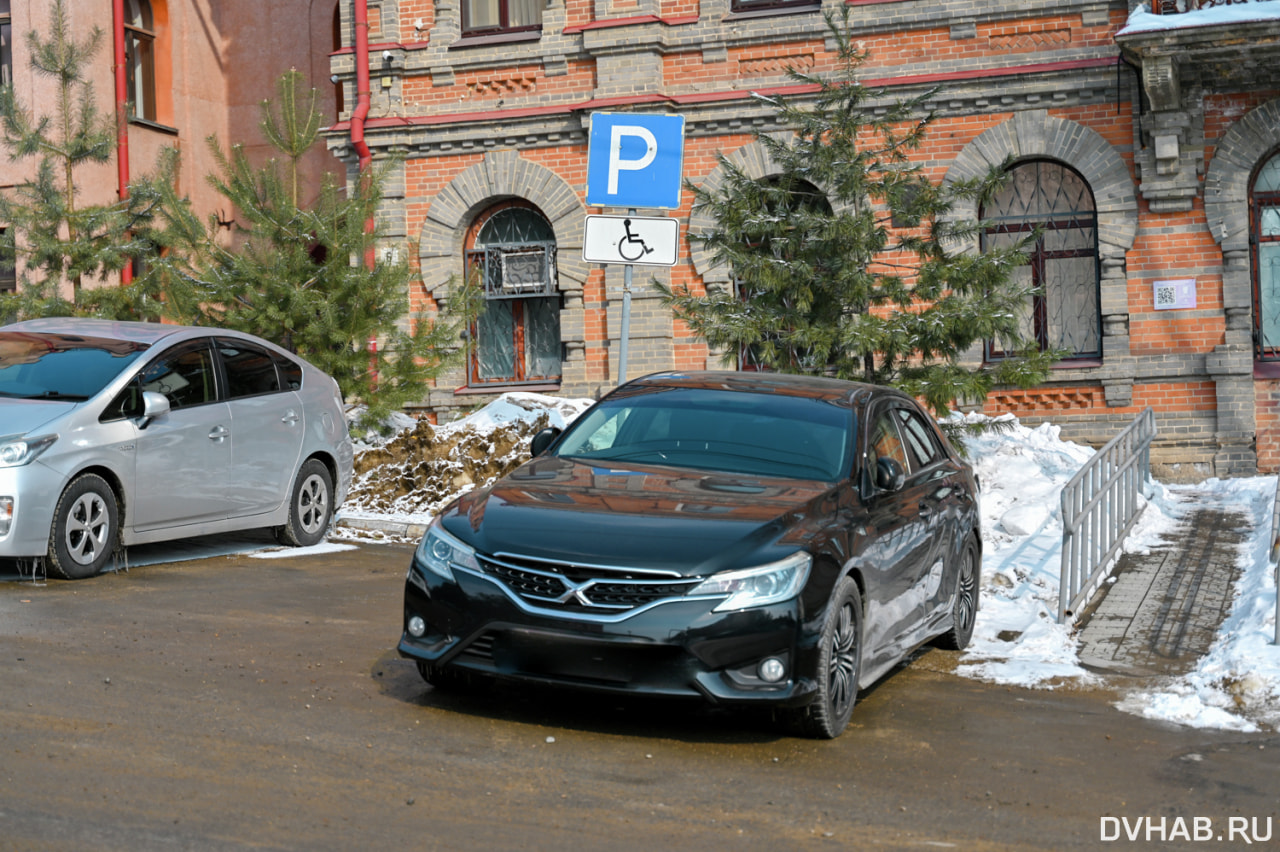 Одна лишь видимость - на неудобные парковки для инвалидов жалуются  хабаровчане (ФОТО) — Новости Хабаровска