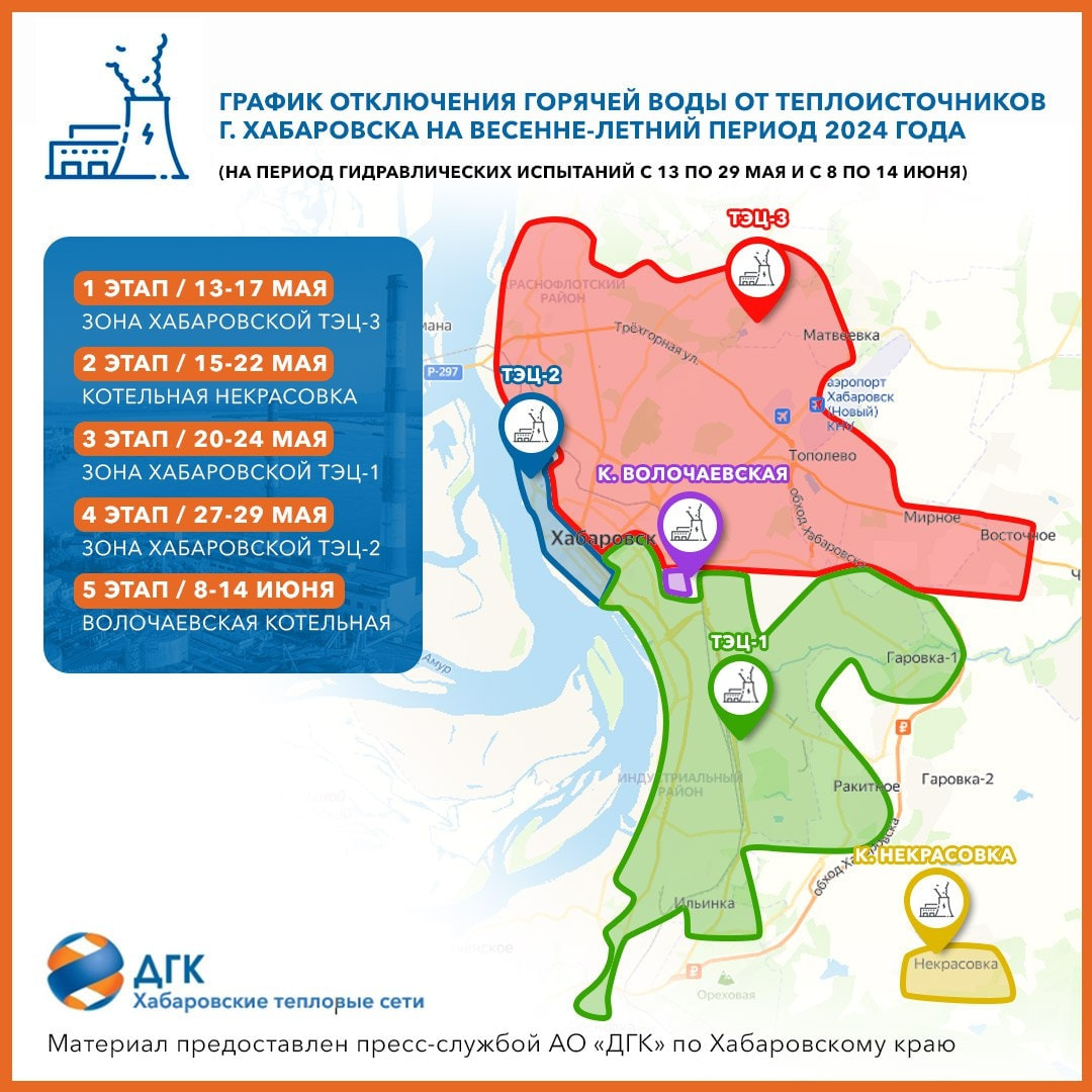 Отключения горячей воды стартовали в зоне ТЭЦ-3 — Новости Хабаровска